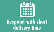 Respond with short delivery time